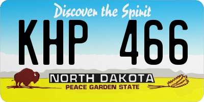 ND license plate KHP466