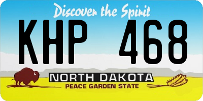 ND license plate KHP468