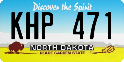 ND license plate KHP471