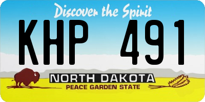 ND license plate KHP491