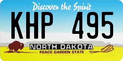 ND license plate KHP495