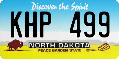 ND license plate KHP499