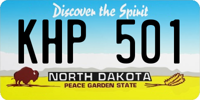 ND license plate KHP501