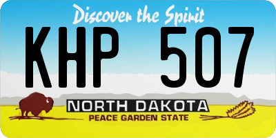 ND license plate KHP507