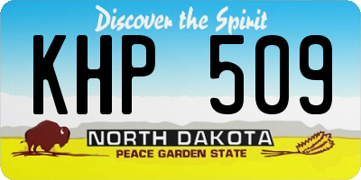 ND license plate KHP509