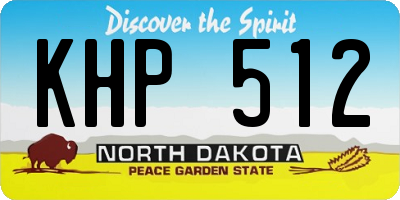 ND license plate KHP512