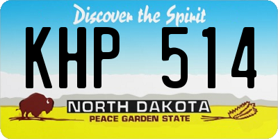 ND license plate KHP514