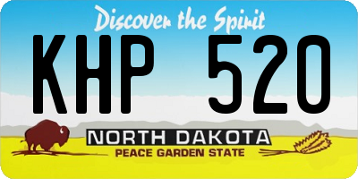 ND license plate KHP520