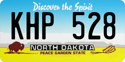 ND license plate KHP528
