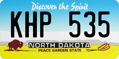 ND license plate KHP535