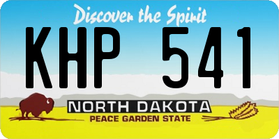 ND license plate KHP541