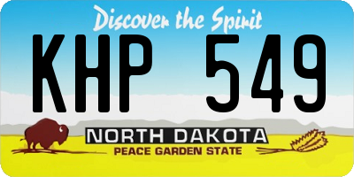 ND license plate KHP549