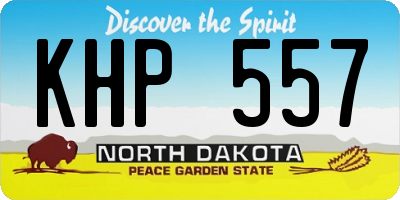 ND license plate KHP557