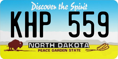 ND license plate KHP559