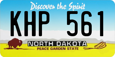 ND license plate KHP561