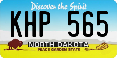 ND license plate KHP565