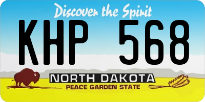 ND license plate KHP568