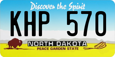 ND license plate KHP570