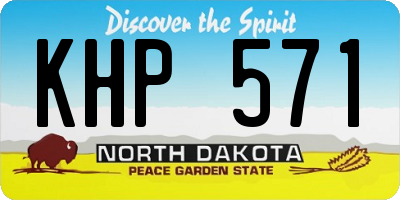 ND license plate KHP571