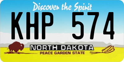ND license plate KHP574