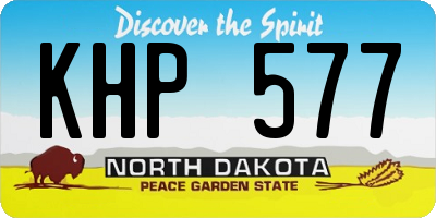 ND license plate KHP577