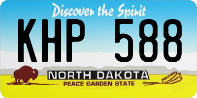 ND license plate KHP588