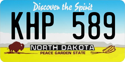 ND license plate KHP589
