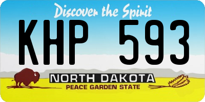 ND license plate KHP593