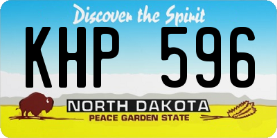 ND license plate KHP596