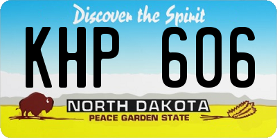 ND license plate KHP606