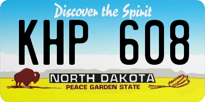 ND license plate KHP608