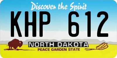 ND license plate KHP612