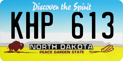 ND license plate KHP613