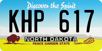 ND license plate KHP617