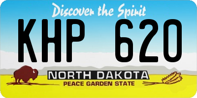 ND license plate KHP620