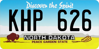 ND license plate KHP626
