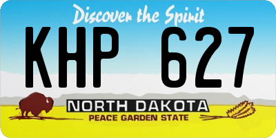 ND license plate KHP627
