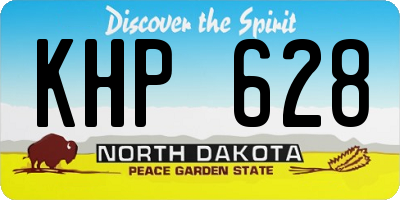 ND license plate KHP628