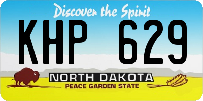 ND license plate KHP629