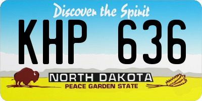 ND license plate KHP636