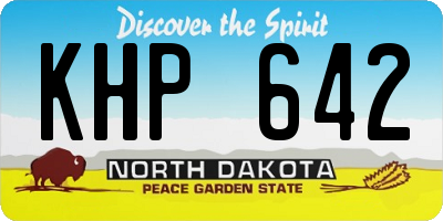 ND license plate KHP642