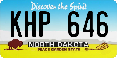 ND license plate KHP646