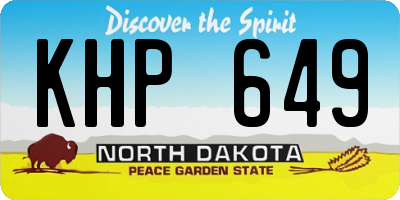 ND license plate KHP649