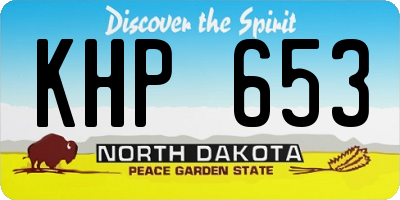 ND license plate KHP653