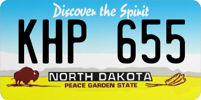ND license plate KHP655
