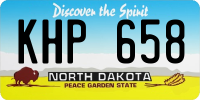 ND license plate KHP658