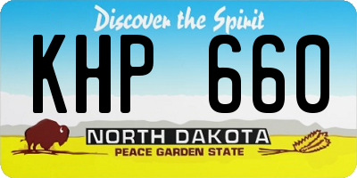 ND license plate KHP660