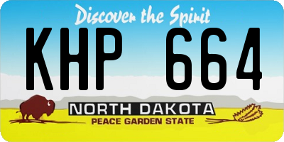ND license plate KHP664