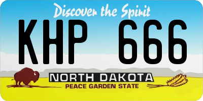 ND license plate KHP666