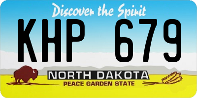ND license plate KHP679
